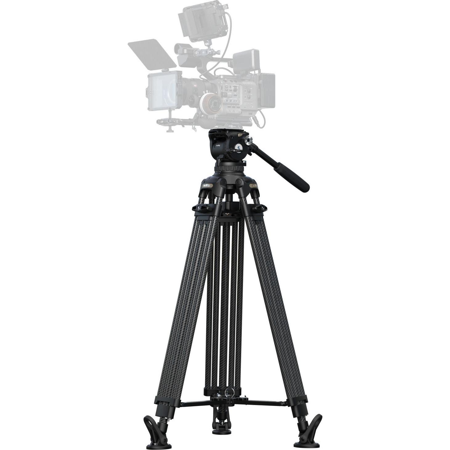 SmallRig 5578 FSD18 FreeSpeed Heavy-Duty Carbon Fiber Tripod (Carbonio), Treppiede, Nero