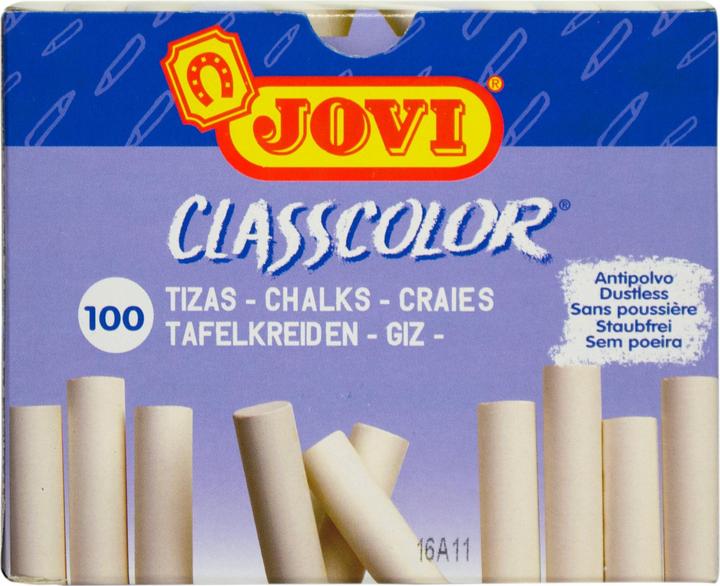 Produktbild Jovi Tafelkreide Classcolor, weiss, 100 Stück in Staubschutzbox (Weiss, 100 x)