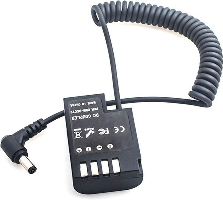 Produktbild Caruba Panasonic DMW DCC12 Volldecodierung Dummy Batterie (Federkabel) (DC-Kuppler)