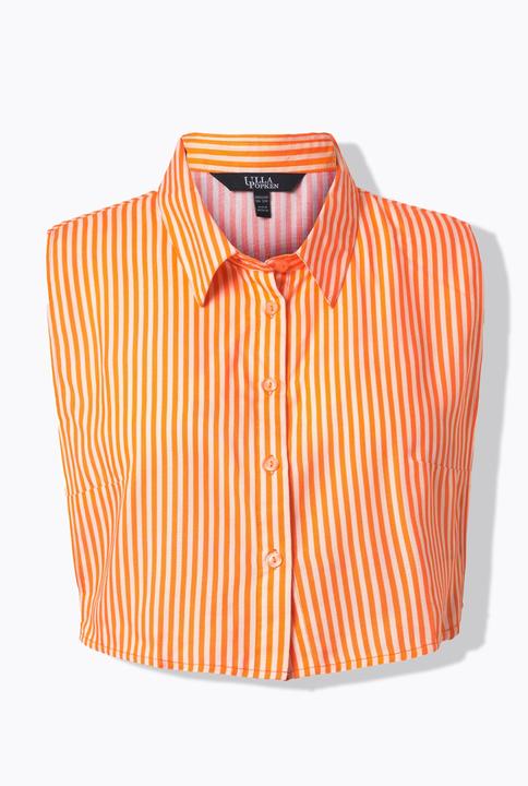 Actual product image Ulla Popken Blouse collar, stripes, button placket, for layering (46, 48)