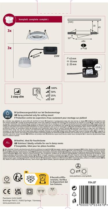Produktbild Paulmann Einbauleuchte Nova Set (460 lm)