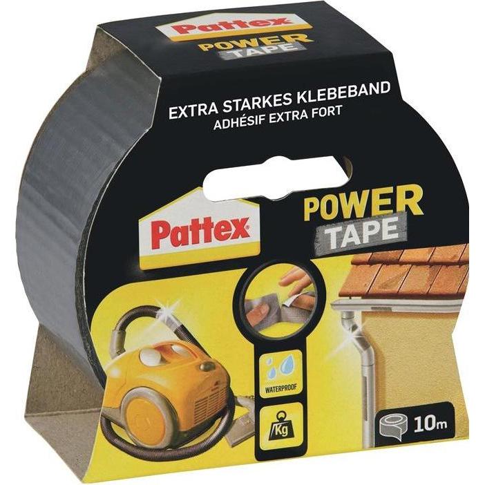 Pattex, Klebeband, Gewebeband Power-Tape silber-grau Länge 10 m Breite 48 mm (48 mm)