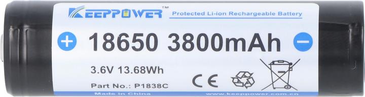 Produktbild Keeppower Li-ion Akku 18650 3800mAh, 3.6V Li-Ion-Akku geschützt Pluspol erhöht 2er-Set inkl. Aufbewahrungsbox (2 Stk., 18650, 3800 mAh)