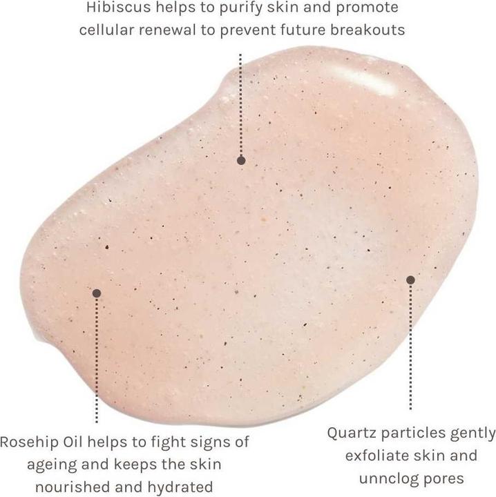 Actual product image Evolve Natural Rose Quartz Facial Polish 2 fl oz 60 mL (Facial cleansing wipes, 60 ml)