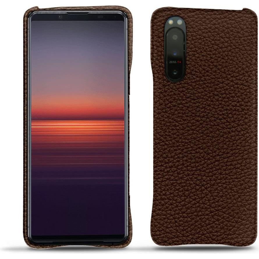 Noreve Lederschutzhülle (Sony Xperia 5 II), Smartphone Hülle, Braun
