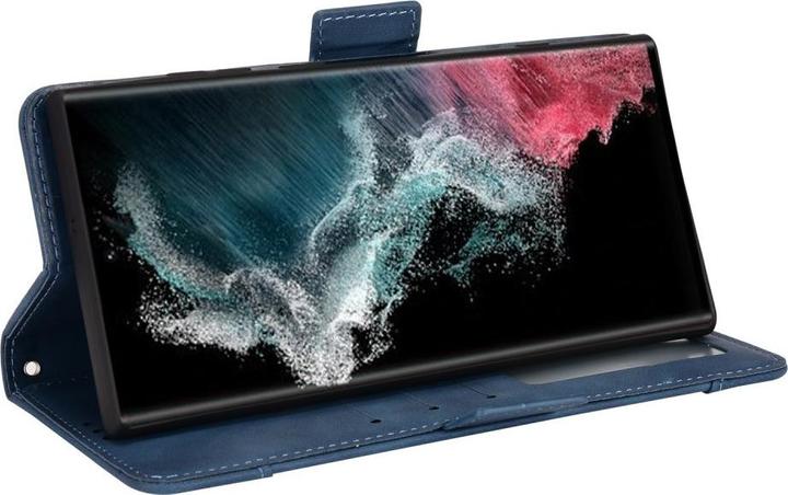 Produktbild Cover-Discount Galaxy S22 Ultra - Etui mit vielen Kartenfächer dunkelblau (Samsung Galaxy S22 Ultra)