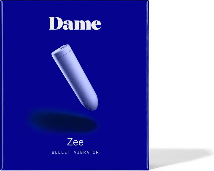 Actual product image Dame Products Zee Bullet Vibrator Periwinkle