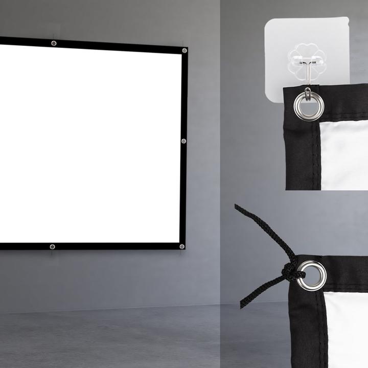 Produktbild Maclean Projektionswand 84 175x131cm 4:3 25mm Rand Spannhaken MC-166 (84", 4:3)