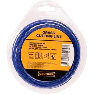 Grunder, Accessori per macchinari da giardino, FILO TRIMMER 3.0MM 15M SQUARE TWIST ECO (Pioniere delle erbacce, Lenza per tagliabordi + rocchetto di l