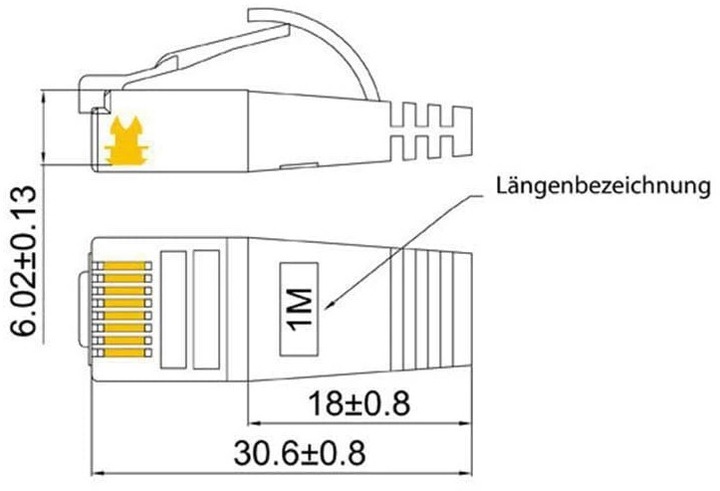 Productafbeelding Wirewin Netwerkkabel (STP, CAT6, 0.75 m)