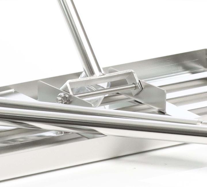 Actual product image Wiltec Edelstahl Rasenrakel mit Stiel Gr. M Sanden Leveler Flächenebner Garten