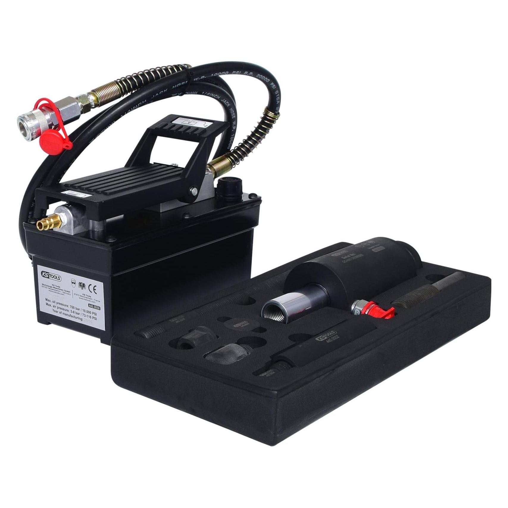 KS Tools Hydraulik-Einheit 16t, mit Luft-Hydraulik-Pumpe, 13-tlg (440.9991)