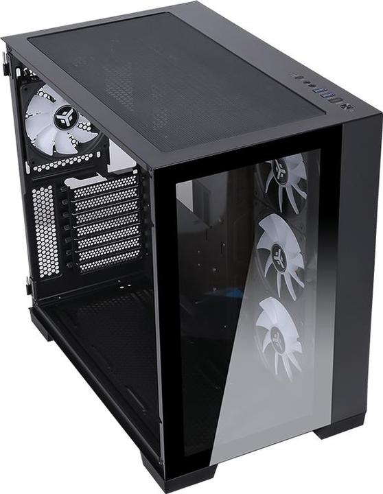Actual product image Itek Boitier Moyen Tour ATX Dark Cave RGB avec panneau vitré (Noir) (mATX, Mini-ITX, ATX)