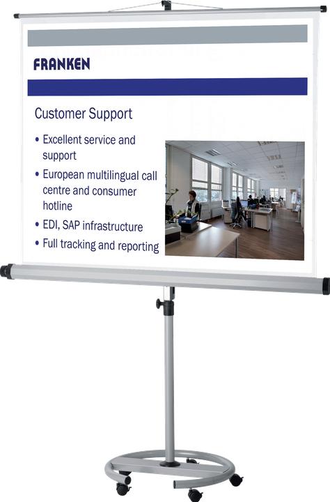 Produktbild Franken Stativleinwand 180 x cm Projektionsfläche (1:1)