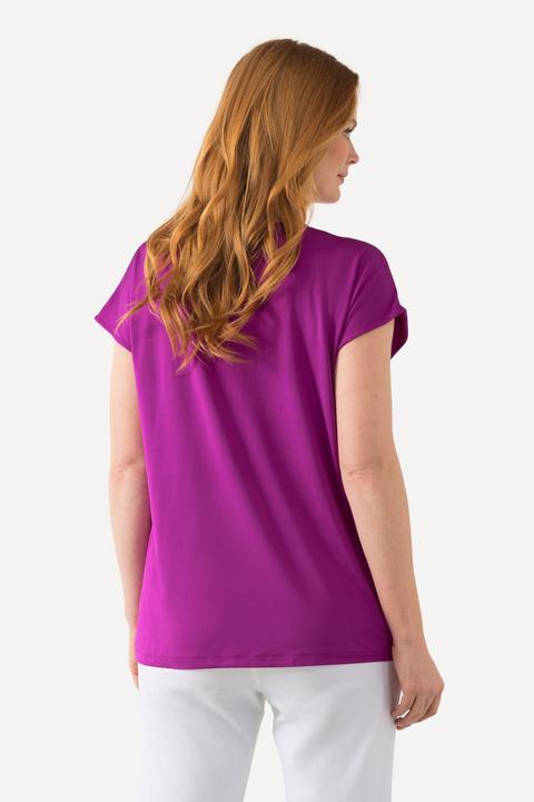Produktbild Ulla Popken Slinkyshirt, Knoten, Classic, V-Ausschnitt, ärmellos (46, 48)