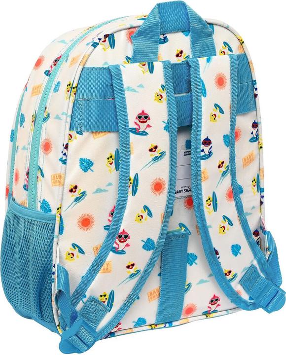Produktbild Pinkfong Schulrucksack Baby Shark Surfing Blau Weiss 27 x 33 x 10 cm