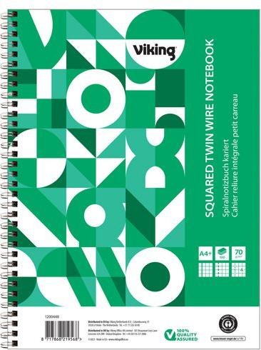 Actual product image Office Depot Notebook Spiral binding DIN A4+ Squared paper White Not perforated (A4+, Checked, No binding)