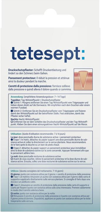 Actual product image Tetesept Plantar wart plaster (Foot cream & foot gel)