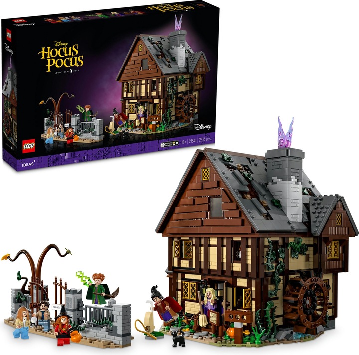 Productafbeelding LEGO Disney Hocus Pocus: De Sanderson Sisters' Cottage 21341 (21341, LEGO Ideeën, LEGO Zeldzame Sets)