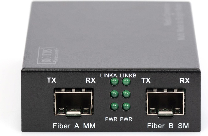 Actual product image Digitus Gigabit Multimode to Singlemode Media Converter SFP to SFP 155Mbps 1.25Gbps 850nm 1310nm MM 1310...