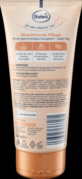 Actual product image dm Balea Cream oil body lotion almond oil (Body cream, Body oil, 200 ml)