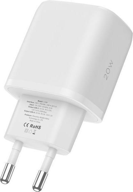 Actual product image Tech-Protect Download 1x USB-A 1x USB-C 3 A (9589046924293) (20 W, 1 portion)