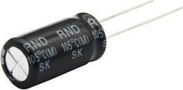 Actual product image RND Components Electrolytic capacitor, radial, 47uF, 3uA, 50V, 132mA