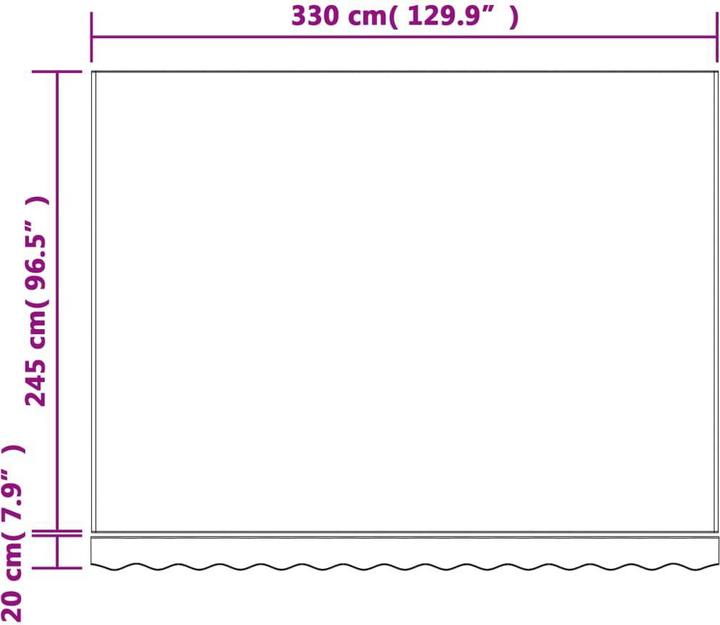 Produktbild vidaXL Markisenstoff (2.50 m)