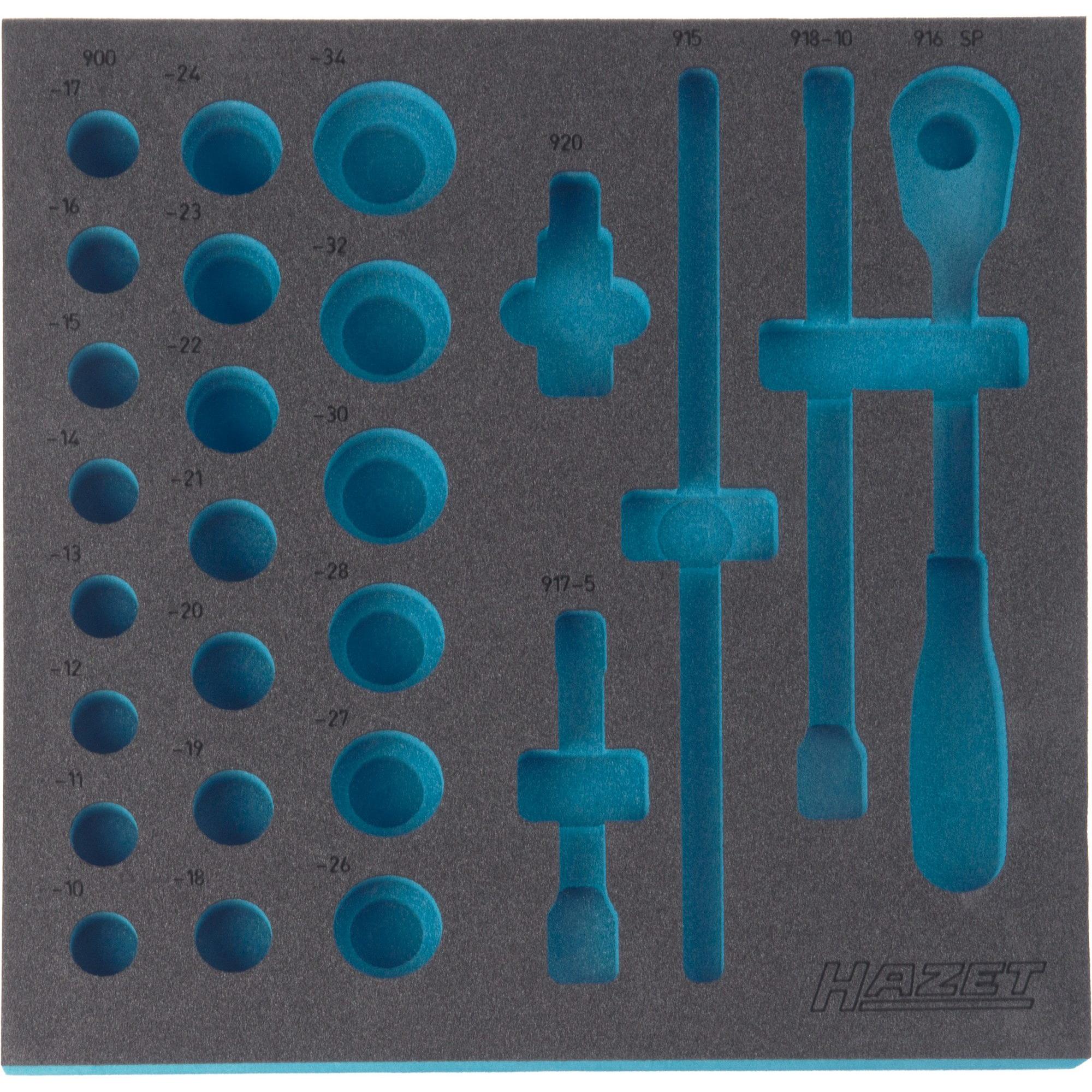 HAZET, Zubehör Werkzeugaufbewahrung, 2-Komponenten Weichschaum-Einlage 163-102L