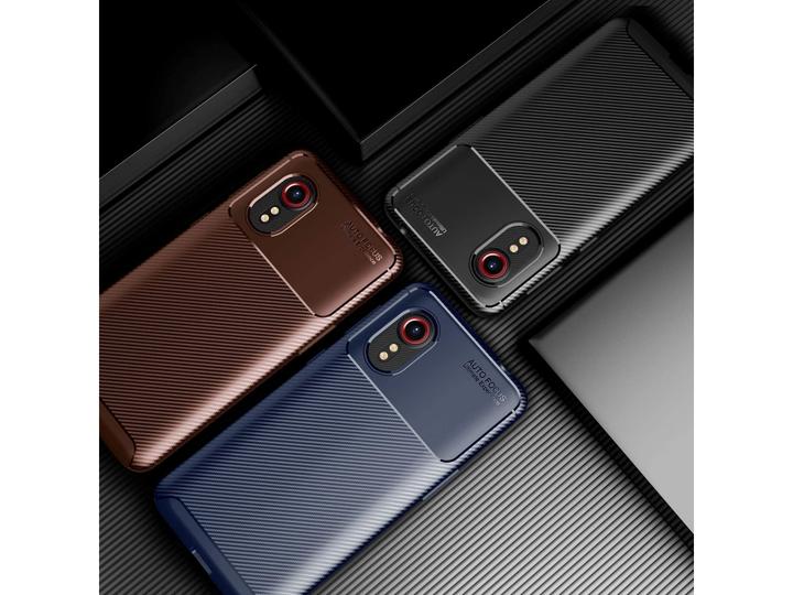 Productafbeelding Screenguard Samsung Galaxy Xcover 5 Hoesje Carbon Design TPU Case (Samsung Galaxy Xcover 5)