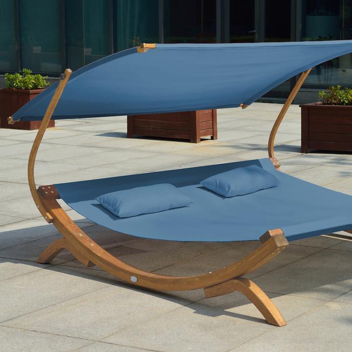 Image du produit Axi Mallorca lit double avec parasol bleu (200 cm)