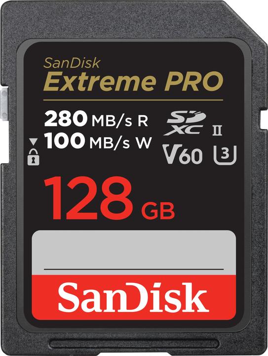 SANDISK Extreme PRO UHS-II V60 (128 GB, SDXC, U3, UHS-II)