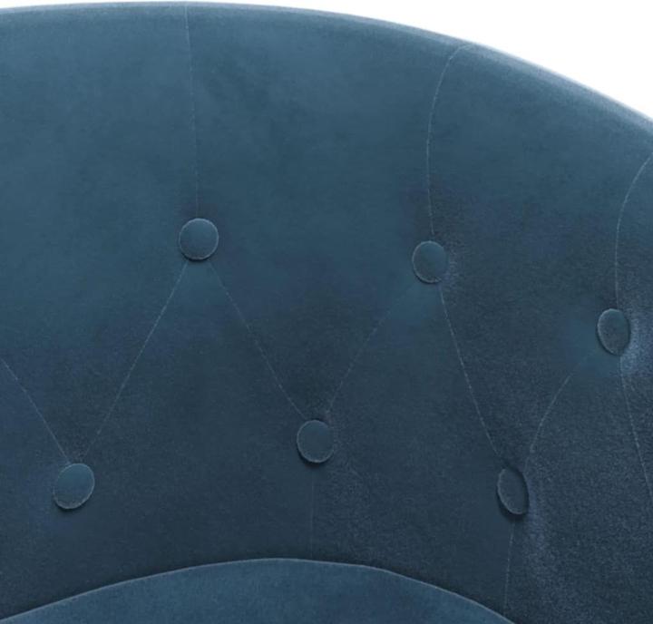 Image du produit vidaXL Clubsessel mit Fusshocker Dunkelblau Samt,Farbe