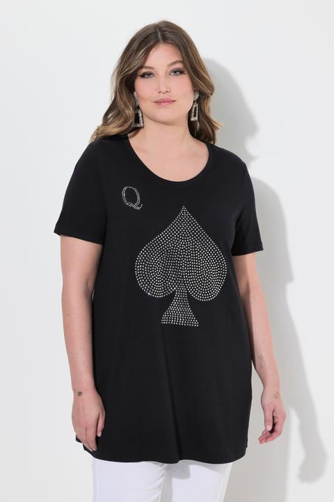 Immagine prodotto Miamoda T-shirt dal taglio svasato con brillantini e design con carte (50)