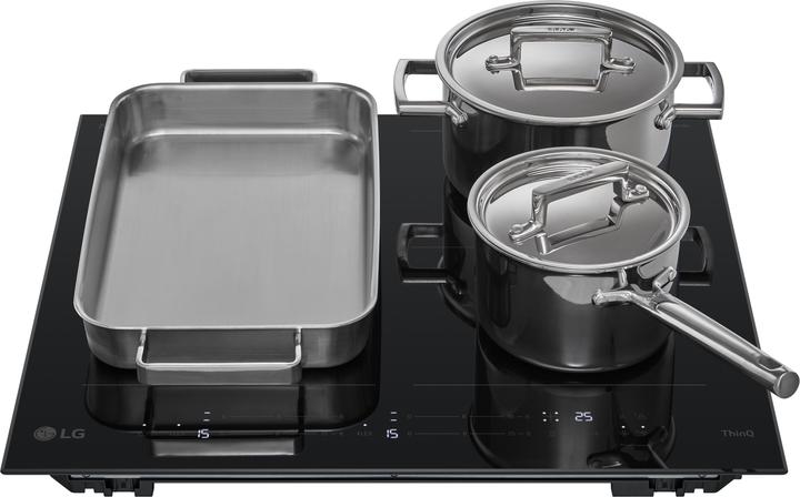 Immagine prodotto LG CBIZ2437B Piano cottura induzione 60cm, 7,4kW con limitatore, 4 zone, 2 flex, Wi-Fi (59 cm, Piano cottura a induzione)