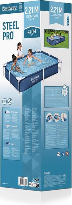 Produktbild Bestway Steel Pro Frame Pool (221 x 150 x 43 cm)