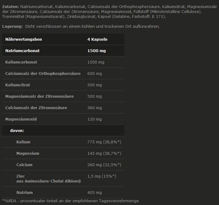 Nährwerte und Zutaten Olimp Sport Nutrition Alkagen (120 Caps) (120 Stück, Kapseln)