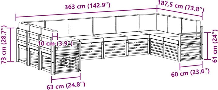 Produktbild vidaXL Outdoor-Sofa