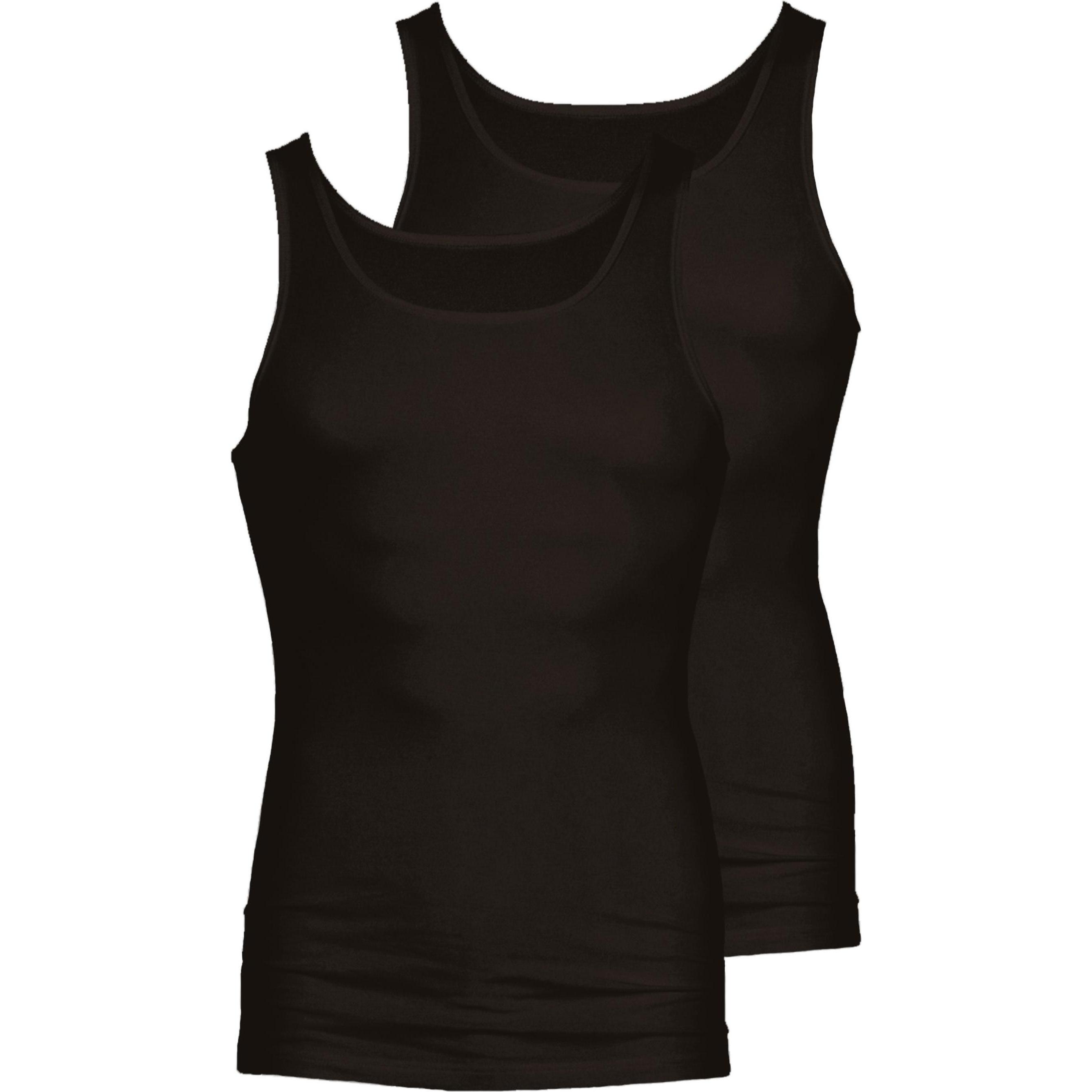 Mey, Herren, Shirt, 2er Pack Software Athletic-Shirt, Schwarz, (L)