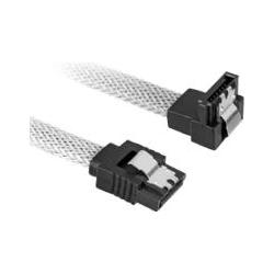 Thumbnail - Sharkoon Shark Sata III Kabel 90° sleeve wh 0,60m, Interne Kabel (PC)