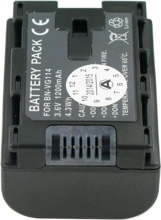 Immagine prodotto AccuCell Batteria BN-VG114, BN-VG114E, BN-VG114U (Batteria della fotocamera)