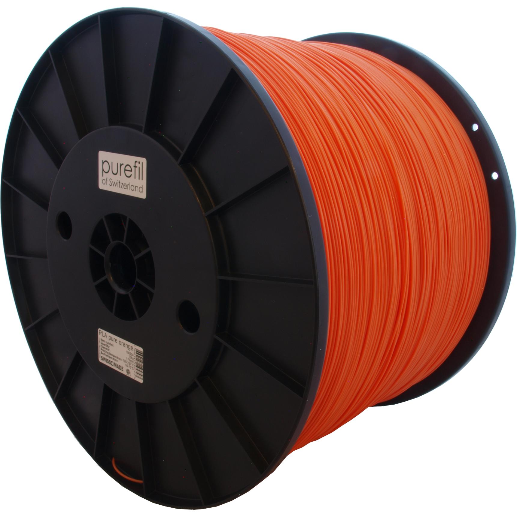 Purefil PLA Filament (PLA, 1.75 mm, 10000 g, Orange), 3D Filament, Orange