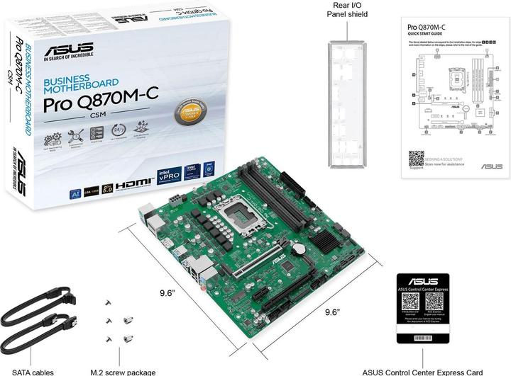 Produktbild ASUS MB PRO Q870M-C-CSM (LGA 1851, mATX)