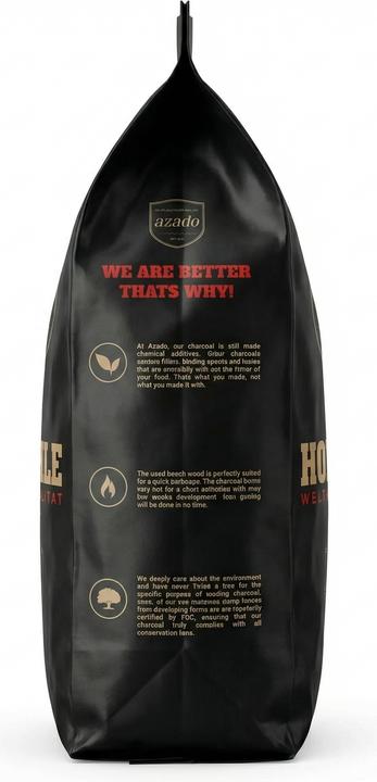 Actual product image Azado Barbecue charcoal original (4 kg)