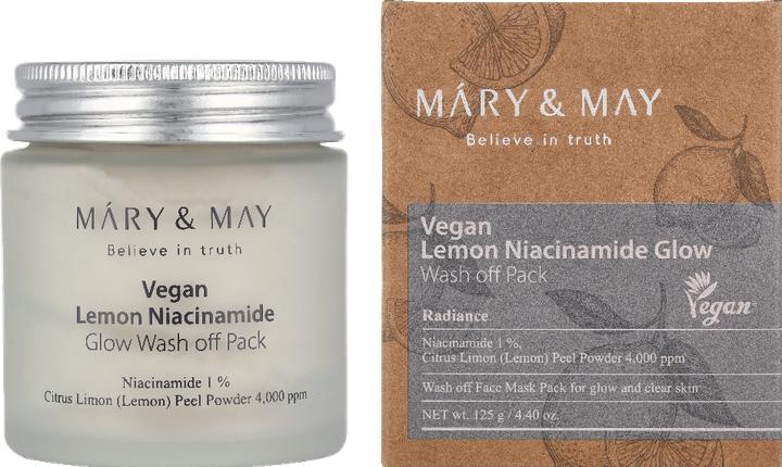 Actual product image Mary&May MARY & MAY - Brightening Face Mask Lemon Niacinamide Glow Wash off Pack 125 g (125 g)