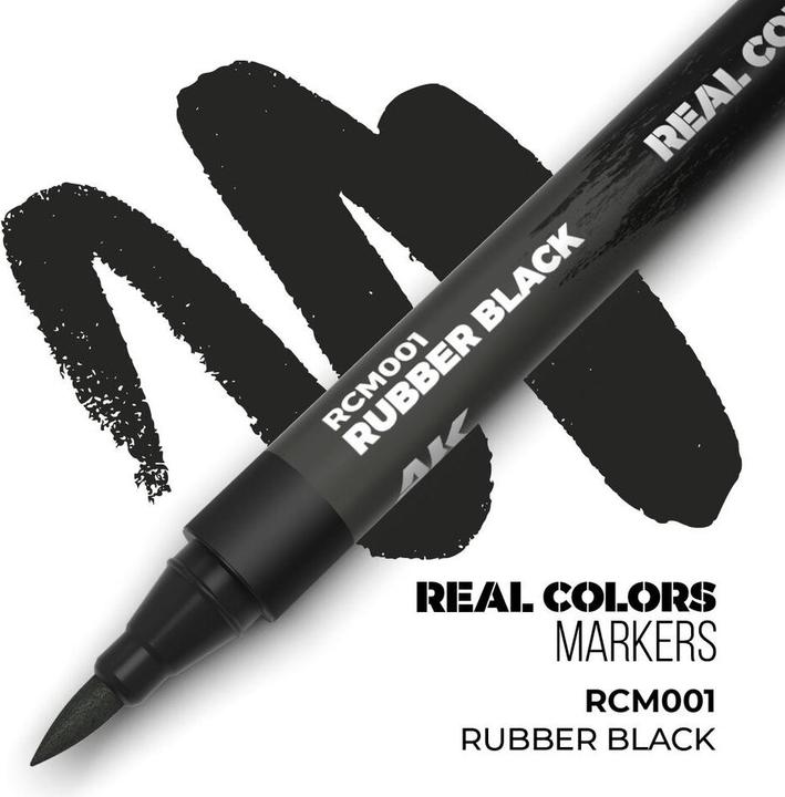 Actual product image AK Interactive Real Colors Marker Rubber Black (1x)