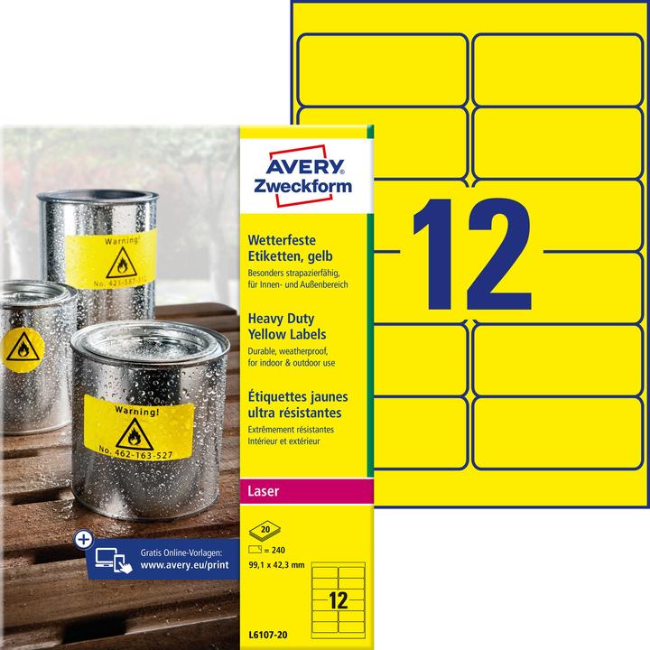 Immagine prodotto Avery Etichette in pellicola resistenti alle intemperie