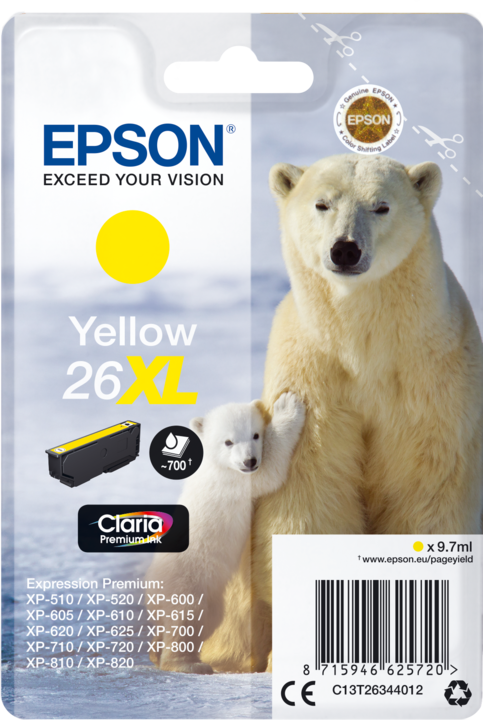 Actual product image Epson 26XL Claria Premium (Y)