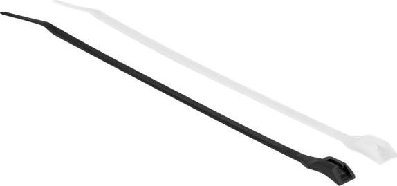 Produktbild Delock Kabelbinder mit flachem Kopf L 370 x B 4,6 mm 100 Stück (Klettkabelbinder, 370 mm, 100 Stk.)