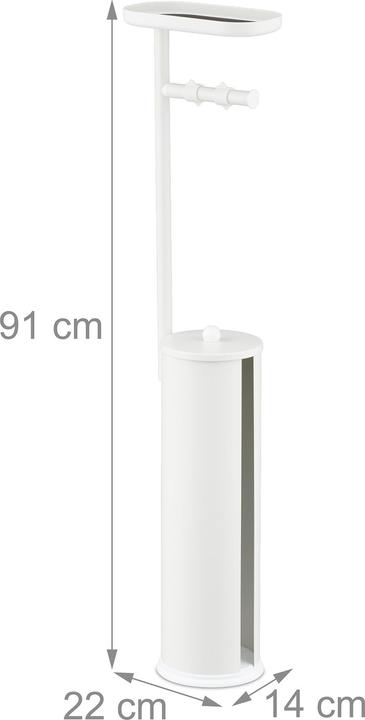 Actual product image Relaxdays WC Rollenhalter Metall mit Ablage